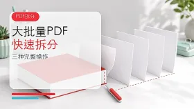 大批量PDF怎么快速拆分？PDF文件如何批量拆分？