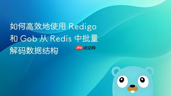 如何高效地使用 Redigo 和 Gob 从 Redis 中批量解码数据结构