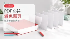 PDF合并怎样避免漏页？顺序和页数检查清单
