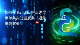 如何在 Pandas 中正确显示单条实时进度条（避免重复渲染）