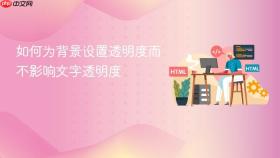 如何为背景设置透明度而不影响文字透明度
