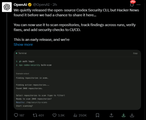 OpenAI 把安全审查塞进命令行：Codex Security CLI 开源，让漏洞在 CI 里自己现形