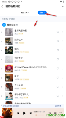 酷狗音乐手机版设置查看我的听歌排行榜的方法