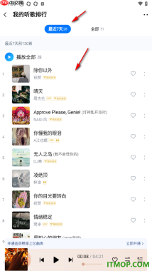 酷狗音乐手机版设置查看我的听歌排行榜的方法