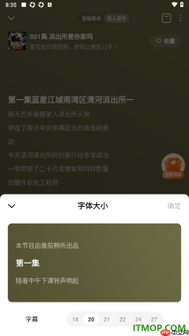 番茄畅听手机版设置自定义调节播放页字体大小的方法
