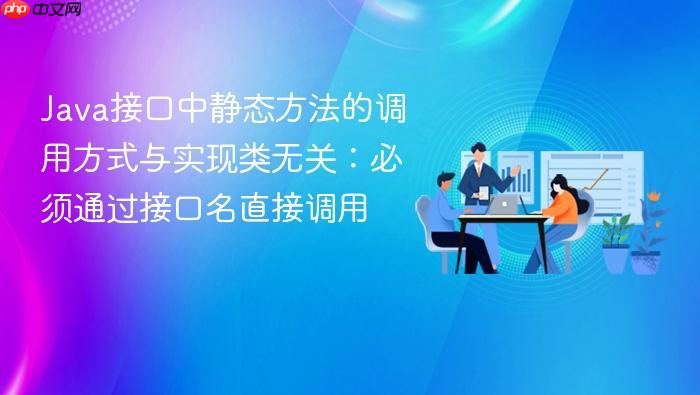 Java接口中静态方法的调用方式与实现类无关:必须通过接口名直接调用