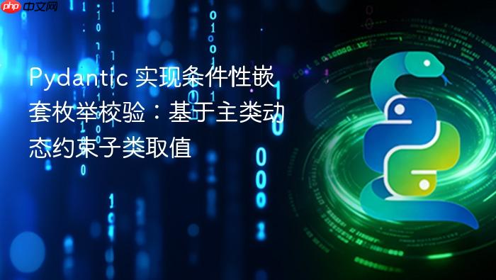 Pydantic 实现条件性嵌套枚举校验：基于主类动态约束子类取值
