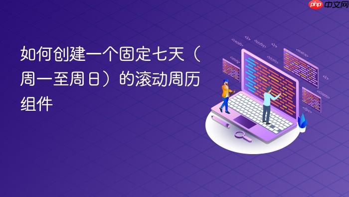 如何创建一个固定七天(周一至周日)的滚动周历组件