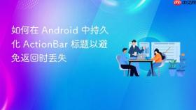 如何在 Android 中持久化 ActionBar 标题以避免返回时丢失
