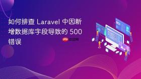 如何排查 Laravel 中因新增数据库字段导致的 500 错误