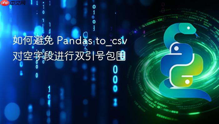 如何避免 Pandas to_csv 对空字段进行双引号包围
