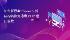 如何将嵌套 foreach 树结构转换为通用 PHP 递归函数