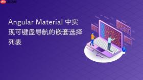 Angular Material 中实现可键盘导航的嵌套选择列表
