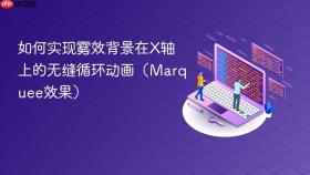 如何实现雾效背景在X轴上的无缝循环动画(Marquee效果)