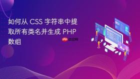 如何从 CSS 字符串中提取所有类名并生成 PHP 数组
