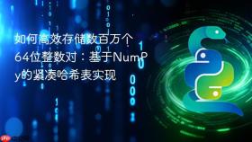 如何高效存储数百万个64位整数对:基于NumPy的紧凑哈希表实现