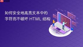 如何安全地高亮文本中的字符而不破坏 HTML 结构
