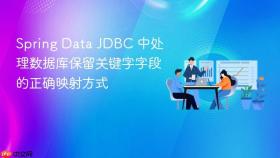 Spring Data JDBC 中处理数据库保留关键字字段的正确映射方式
