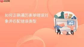 如何正确遍历表单错误对象并匹配错误类型
