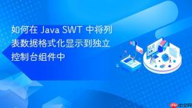 如何在 Java SWT 中将列表数据格式化显示到独立控制台组件中
