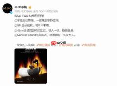 iQOO TWS 5e 耳机正式开启预约!外观和部分参数公布