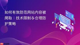 如何有效防范网站内容被爬取：技术限制与合理防护策略