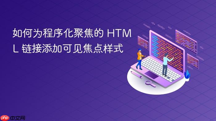 如何为程序化聚焦的 HTML 链接添加可见焦点样式