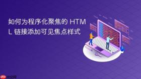 如何为程序化聚焦的 HTML 链接添加可见焦点样式