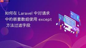 如何在 Laravel 中对请求中的嵌套数组使用 except 方法过滤字段