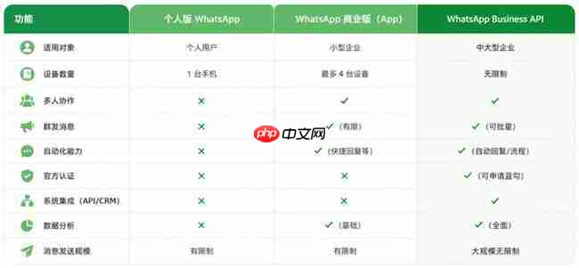 whatsapp和whatsappbusiness什么区别