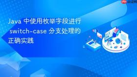 Java 中使用枚举字段进行 switch-case 分支处理的正确实践

