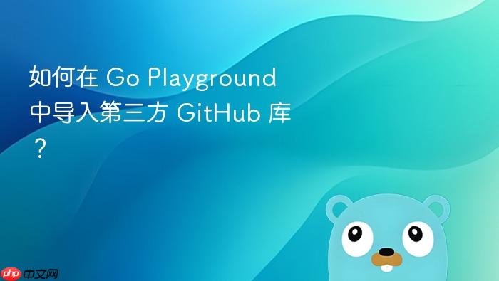 如何在 Go Playground 中导入第三方 GitHub 库?
