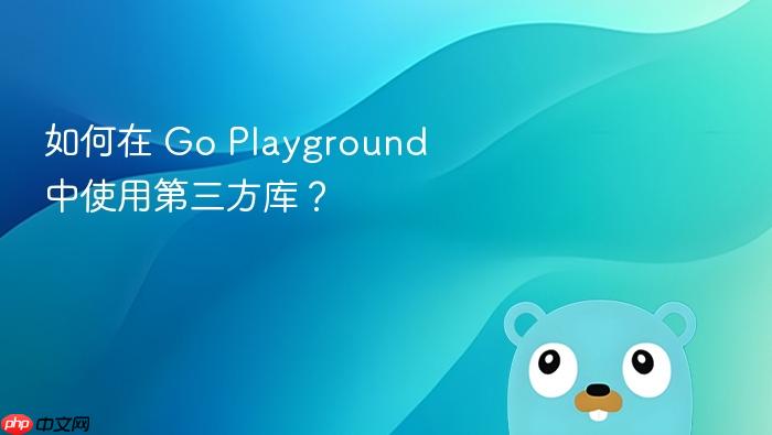 如何在 Go Playground 中使用第三方库?