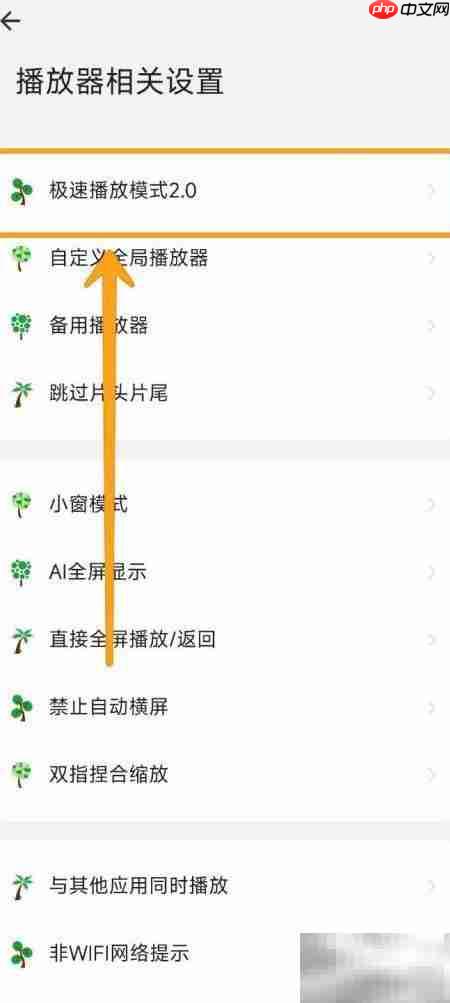 关闭海阔视界极速播放模式