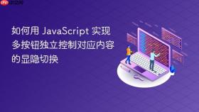 如何用 JavaScript 实现多按钮独立控制对应内容的显隐切换