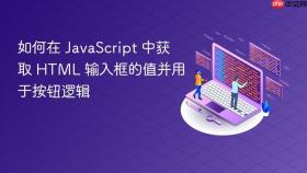 如何在 JavaScript 中获取 HTML 输入框的值并用于按钮逻辑
