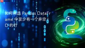 如何筛选 Pandas DataFrame 中至少有一个非空 ID 的行