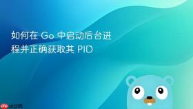 如何在 Go 中启动后台进程并正确获取其 PID