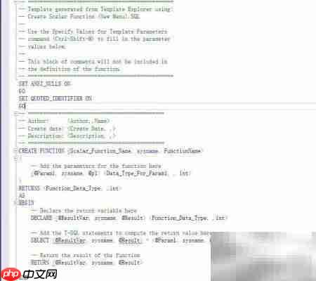 SQL Server函数编写指南