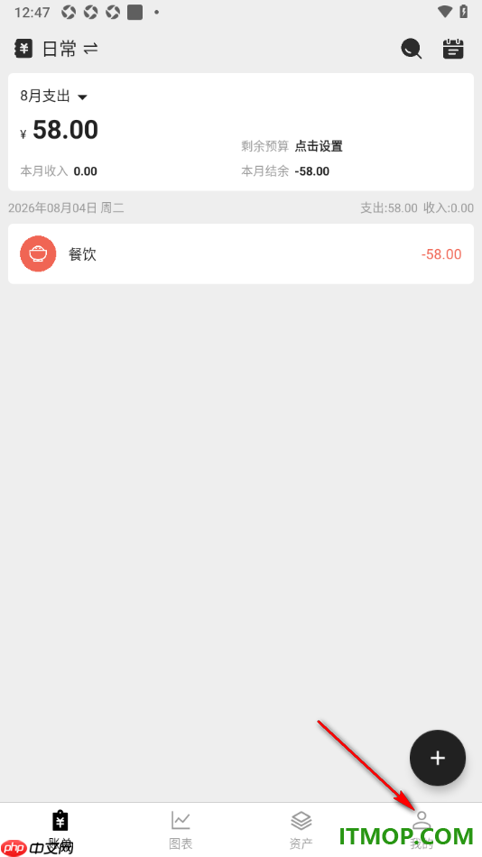 极简记账手机版更改日均设置以记账天数计算的方法