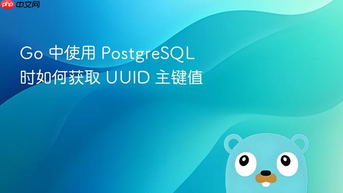 Go 中使用 PostgreSQL 时如何获取 UUID 主键值