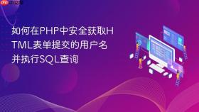 如何在PHP中安全获取HTML表单提交的用户名并执行SQL查询