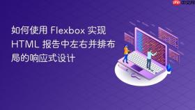 如何使用 Flexbox 实现 HTML 报告中左右并排布局的响应式设计