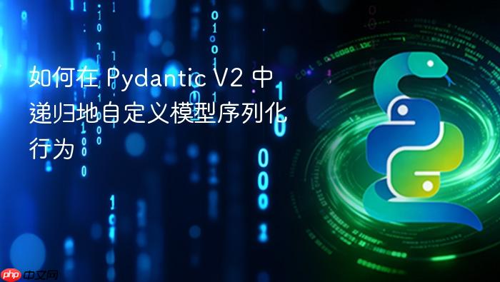 如何在 Pydantic V2 中递归地自定义模型序列化行为