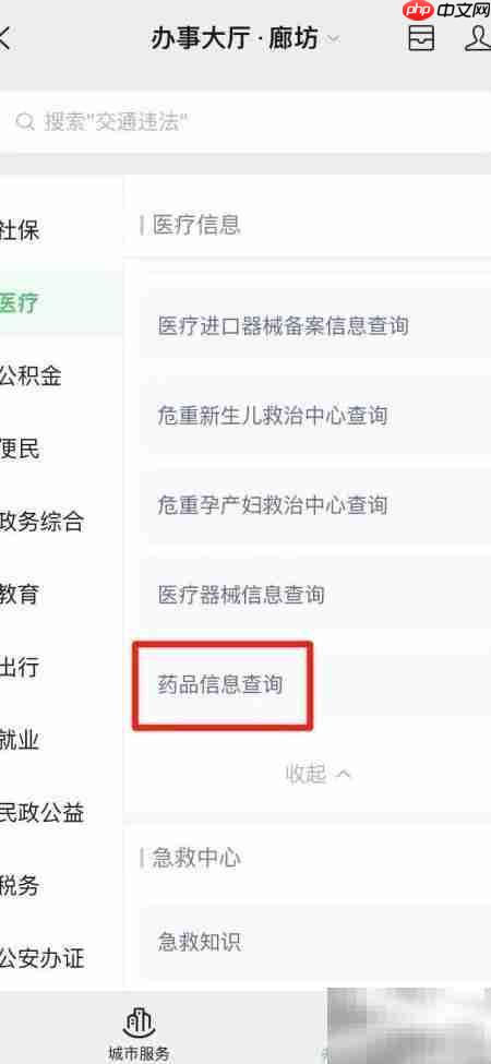 微信查药品信息指南