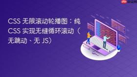 CSS 无限滚动轮播图：纯 CSS 实现无缝循环滚动（无跳动、无 JS）
