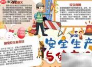 安全生产月手抄报