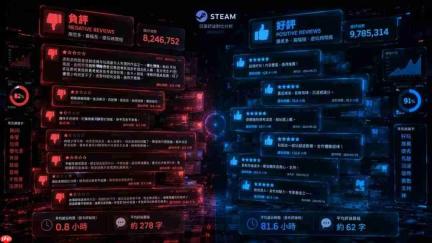 Steam评论研究报告 游玩时间越短差评写的越长?