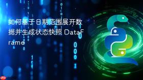 如何基于日期范围展开数据并生成状态快照 DataFrame