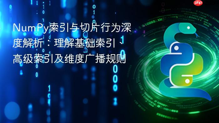 NumPy索引与切片行为深度解析:理解基础索引、高级索引及维度广播规则